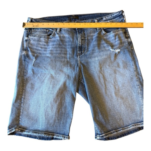 Silver Jeans Co Shorts Womens Sz 20 Avery Bermuda Blue Denim Mid Rise - Picture 11 of 14